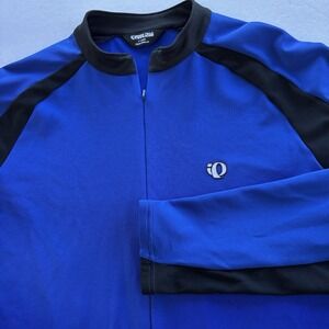 Pearl Izumi Long Sleeve Cycling Jersey Blue Black Full Zip Men's XL Macau